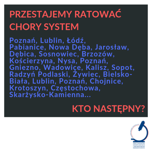 2019-09-26 PRZESTAJEMY RATOWAĆ CHORY SYSTEM – dołączają kolejne placówki