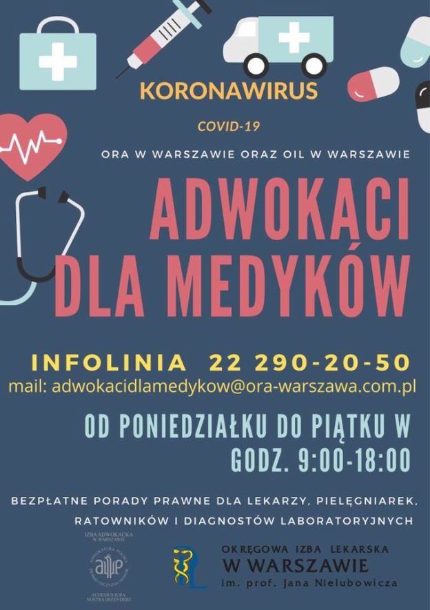 Nieodpłatna pomoc prawna od Okręgowej Rady Adwokackiej w Warszawie dla diagnostów laboratoryjnych
